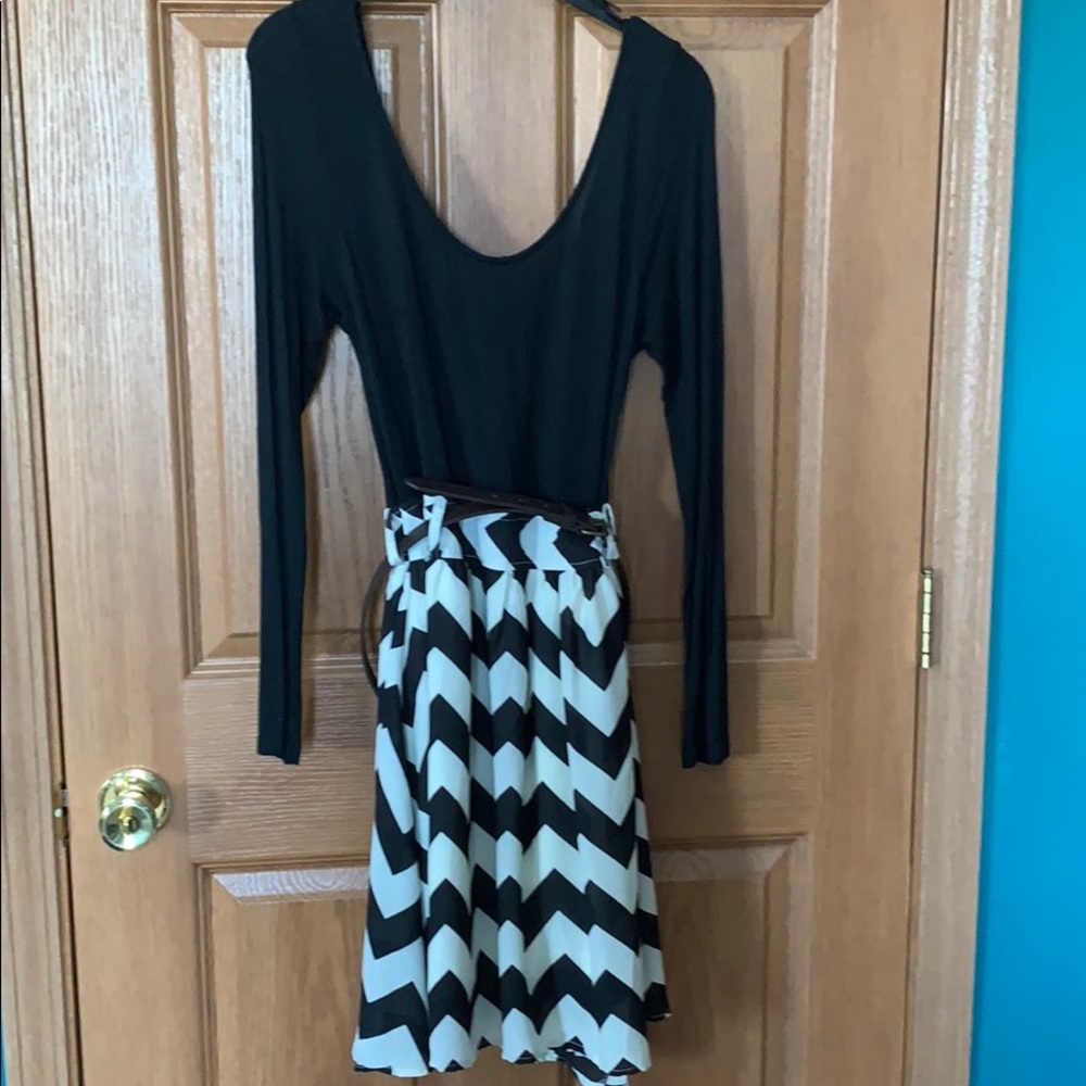 Chevron Striped Dress